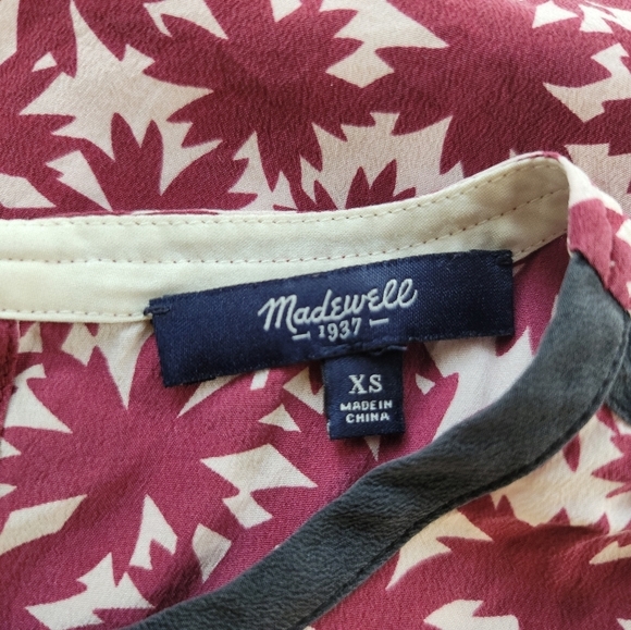 Madewell‎ Floral Print Red Silk Canal Tank XS - Picture 12 of 12